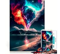 Puzzle da 1000 pezzi Dietro le montagne Taglio preciso Gioco divertente per stimolare la mente Divertimento per rallentare il ritmo Decorazione natalizia per la casa (38x26cm)