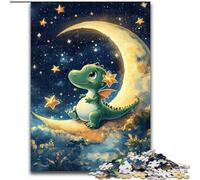 Puzzle da 1000 pezzi Dinosauri sulla Luna, analisi e logica con pezzi completamente interconnessi di forma casuale per bambini dai 14 anni in su (dimensioni 50x75cm)