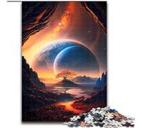 Puzzle da 1000 pezzi Dio Albero Pianeta Cosmo Puzzle in legno, attività divertenti a casa, regalo di compleanno, regali da viaggio 1000 pezzi(50x75cm)