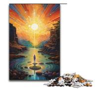 Puzzle da 1000 pezzi dipinto astratto di stelle e cielo puzzle per adulti puzzle in legno gioco impegnativo 1000 pezzi (38x26 cm)