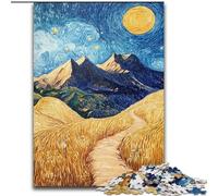 Puzzle da 1000 pezzi "Dipinto di montagna" di Van Gogh per adulti e adolescenti, gioco stimolante e interazione tra genitori e figli in famiglia (26x38cm)
