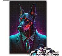 Puzzle da 1000 pezzi Doberman Boss per adulti. Sviluppa la coordinazione occhio-mano, perfetto come regalo di compleanno (dimensioni 26x38cm).