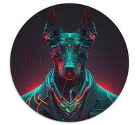 Puzzle da 1000 pezzi Doberman Boss, puzzle per adulti, divertimento per serate di gioco in famiglia, opera d'arte decorativa fai da te, 67,5x67,5 cm