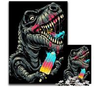 Puzzle da 1000 pezzi Dolci e Buoni per adulti, motivo: dinosauri, relax e sfida, decorazione colorata per la casa, amici, 26X38CM/10,23x14,96 pollici.
