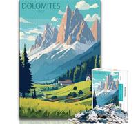 Puzzle da 1000 pezzi Dolomiti Italia per adolescenti e adulti, giocattoli educativi ideali come regalo per tutta la famiglia, 50x75cm