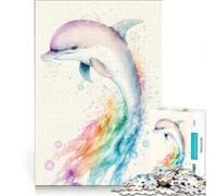 Puzzle da 1000 pezzi Dolphin Splash, gioco educativo, attività divertenti da fare a casa, regalo di compleanno 38x52cm
