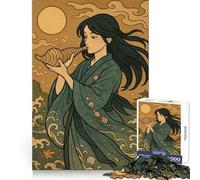 Puzzle da 1000 pezzi "Donna con conchiglia in riva al mare" per adolescenti, stimola la mente, crea un'atmosfera tranquilla e divertente, con bordi uniformi, perfetto per le vacanze (38x52cm)