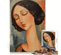 Puzzle da 1000 pezzi "Donna con gli occhi chiusi" per adolescenti ideale per sviluppare capacità analitiche creare un'atmosfera serena e creare un'armonia perfetta perfetto come regalo di Natale