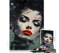 Puzzle da 1000 pezzi "Donna con gli occhi chiusi" per adolescenti, stimola la mente, crea un'atmosfera tranquilla, bordi uniformi, ideale per le vacanze (50x75cm)