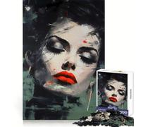 Puzzle da 1000 pezzi "Donna con gli occhi chiusi" per adulti, stimolante per la memoria, ideale per una fuga rilassante, con tagli netti e un regalo stagionale (38x26cm)