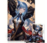 Puzzle da 1000 pezzi "Donna con i capelli blu" per adolescenti, ideale per ricordare il potere del tempo libero e del piacere, con incastri solidi e memorabili (38x26cm)