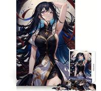 Puzzle da 1000 pezzi "Donna contro la Luna" per adulti, con motivi che richiamano il potere, la luce e il divertimento Bordi precisi Regalo significativo (38x26cm)