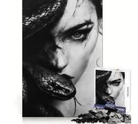 Puzzle da 1000 pezzi "Donna e Serpente" per adolescenti, per sviluppare le capacità logiche, un passatempo piacevole e preciso, ideale come regalo di Natale (38x52cm)