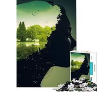 Puzzle da 1000 pezzi "Donna Guardiana della Terra" - Gioco educativo e rompicapo - Regalo perfetto per donne e uomini (Dimensioni 38x26cm)