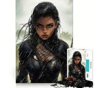Puzzle da 1000 pezzi "Donna Guerriera",gioco creativo che stimola la mente Componenti robusti e facili da tagliare,ideale per i viaggi Gioco di abilità mentale,regalo perfetto (38x26cm)
