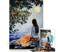 Puzzle da 1000 pezzi "Donna in riva al lago" - Divertimento e allenamento per la mente - Pezzi precisi e facili da incastrare - Un hobby affascinante per i momenti di svago (38x26cm)