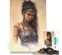 Puzzle da 1000 pezzi "Donna Melanina",gioco di divertimento mentale,pezzi che si incastrano perfettamente,attività di gruppo rilassante da fare in casa (50x75cm)