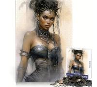 Puzzle da 1000 pezzi "Donna Melanina" per adulti, stimola la mente, regala tranquillità, bordi lisci e un regalo speciale (38x52cm)