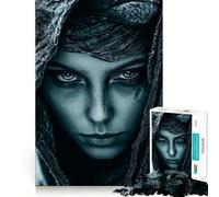 Puzzle da 1000 pezzi "Donna misteriosa incappucciata" per adolescenti, gioco stimolante e divertente, con dettagli nitidi e da collezione (38x52cm)