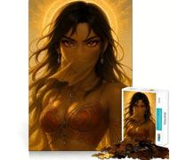 Puzzle da 1000 pezzi "Donna misteriosa nel deserto di Sunfire" per adolescenti, gioco di logica fine, passatempo rilassante, bordo netto, pezzo da collezione 38x52cm
