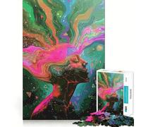 Puzzle da 1000 pezzi "Donna nei Pensieri" per adulti,esercizio mentale,taglio di precisione,bordi lisci,rilassante attività di gruppo al chiuso (38x52cm)