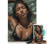 Puzzle da 1000 pezzi "Donna nell'acqua" per adulti,gioco di logica ed esercizio fisico,incastro perfetto,attività per rafforzare i legami affettivi (50x75cm)