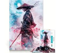 Puzzle da 1000 pezzi "Donna samurai nel vento" per adolescenti, migliora la memoria, favorisce il rilassamento mentale, ha bordi netti ed è un regalo creativo (50x75cm)