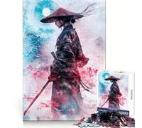 Puzzle da 1000 pezzi "Donna samurai nel vento" per adolescenti, migliora la memoria, favorisce il rilassamento mentale, ha bordi netti ed è un regalo creativo (50x75cm)
