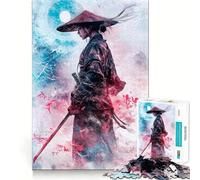 Puzzle da 1000 pezzi "Donna samurai nel vento" per adolescenti Rafforza la memoria, calma e rilassa Bordo di qualità Regalo perfetto (38x52cm)