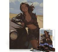 Puzzle da 1000 pezzi "Donna sorridente nel deserto" per adolescenti, gioco di puzzle per allenare la mente, gioco di gruppo, arte da assemblare, regalo classico (38x52cm)