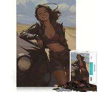 Puzzle da 1000 pezzi "Donna sorridente nel deserto" per adolescenti, gioco di puzzle per allenare la mente, gioco di gruppo, arte da assemblare, regalo classico (38x52cm)