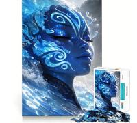 Puzzle da 1000 pezzi Donna Spirito dell'Acqua per adulti,gioco di memoria divertente,componenti robusti e ben definiti, alleviare lo stress (38x26cm)