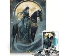 Puzzle da 1000 pezzi "Donna sulla schiena di un elegante abito nero" gioco pratico interazione genitore-figlio collezione d'artista belle arti 38x26cm