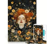 Puzzle da 1000 pezzi "Donna tra i fiori" - Divertimento e allenamento mentale - Pezzi precisi e facili da incastrare - Un hobby affascinante per i momenti di svago (38x52cm)