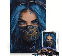 Puzzle da 1000 pezzi "Donna zingara con maschera" per adolescenti, ideale per giochi di memoria e per la casa (50x75cm), regalo di Natale