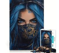 Puzzle da 1000 pezzi "Donna zingara con maschera" per adolescenti, ideale per giochi di memoria e per la casa (50x75cm), regalo di Natale