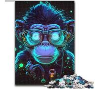 Puzzle da 1000 pezzi Dr Monkey in legno, attività divertente per la casa 50x75cm, decorazione fai da te, regalo per le vacanze che stimola il cervello