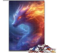 Puzzle da 1000 pezzi "Draghi tra le nuvole" in legno, idea regalo unica per decorare la casa fai da te, 50x75cm, per adolescenti e famiglie, decorazione fai da te perfetta e sfida stimolante