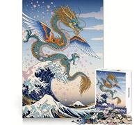 Puzzle da 1000 pezzi "Drago Alato - Grande Onda" per adulti, stimolante cognitivo, evasione consapevole, blocco stretto, regalo per le vacanze (50x75cm)