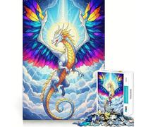 Puzzle da 1000 pezzi "Drago alato nel cielo",sfida mentale,taglio di alta precisione,divertente passatempo (38x26cm)