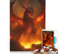 Puzzle da 1000 pezzi Drago Arcano Anello di Fuoco, Giocattolo Decorazione da Parete, Divertente Antistress, Gioco Stimolante Regalo 50x75cm