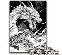 Puzzle da 1000 pezzi "Drago bianco e nero" per adulti e ragazzi, per età 14+, giochi divertenti, attività divertenti a casa, regali di compleanno, regali di viaggio 50x75cm