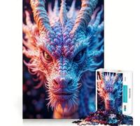 Puzzle da 1000 pezzi "Drago Bianco in primo piano",gioco creativo per sviluppare le capacità di gioco di squadra,con incastro perfetto e nessun pezzo che si stacca,attività per rafforzarei legami