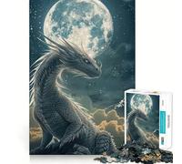 Puzzle da 1000 pezzi "Drago Bianco" per adolescenti, ideale per migliorare la memoria, ridurre la luce e favorire il relax, con design rilassante Decorazione da parete 38x26cm
