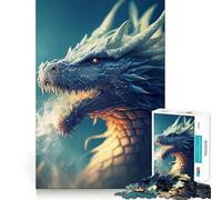 Puzzle da 1000 pezzi Drago Bianco per ragazzi,divertente da giocare,con incastri precisi e senza spazi vuoti,ideale per il divertimento in famiglia (38x52cm)