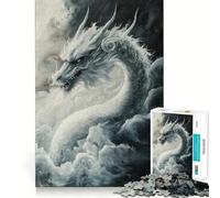 Puzzle da 1000 pezzi "Drago bianco tra le nuvole" per ragazzi,ideale,divertente e con pezzi di dimensioni uniformi e precisi,perfetto per un'attività di gruppo rilassante al chiuso