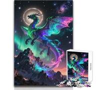 Puzzle da 1000 pezzi "Drago celeste sulle montagne" per adolescenti, gioco divertente per imparare e stimolare la mente, regalo perfetto per le feste, dimensioni 50x75cm