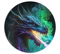 Puzzle da 1000 pezzi "Drago Cosmico Misterioso", puzzle rotondo da 1000 pezzi per adulti, regalo perfetto per la festa della mamma, compleanni, Natale (dimensioni 67,5x67,5 cm).