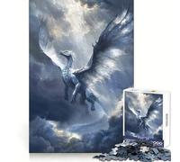 Puzzle da 1000 pezzi "Drago del Cielo Celeste" per ragazzi,stimolante per la creatività e il divertimento,con tagli precisi Ottimo regalo (50x75cm)