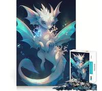 Puzzle da 1000 pezzi "Drago del Mar Bianco" per adulti,gioco di logica e divertimento mentale,tecnologia di taglio laser avanzata,sfida divertente per ingannare il tempo (50x75cm)
